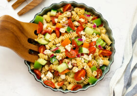 Creamy Vegan Pasta Salad with Avocado Dressing (Oil-Free!)